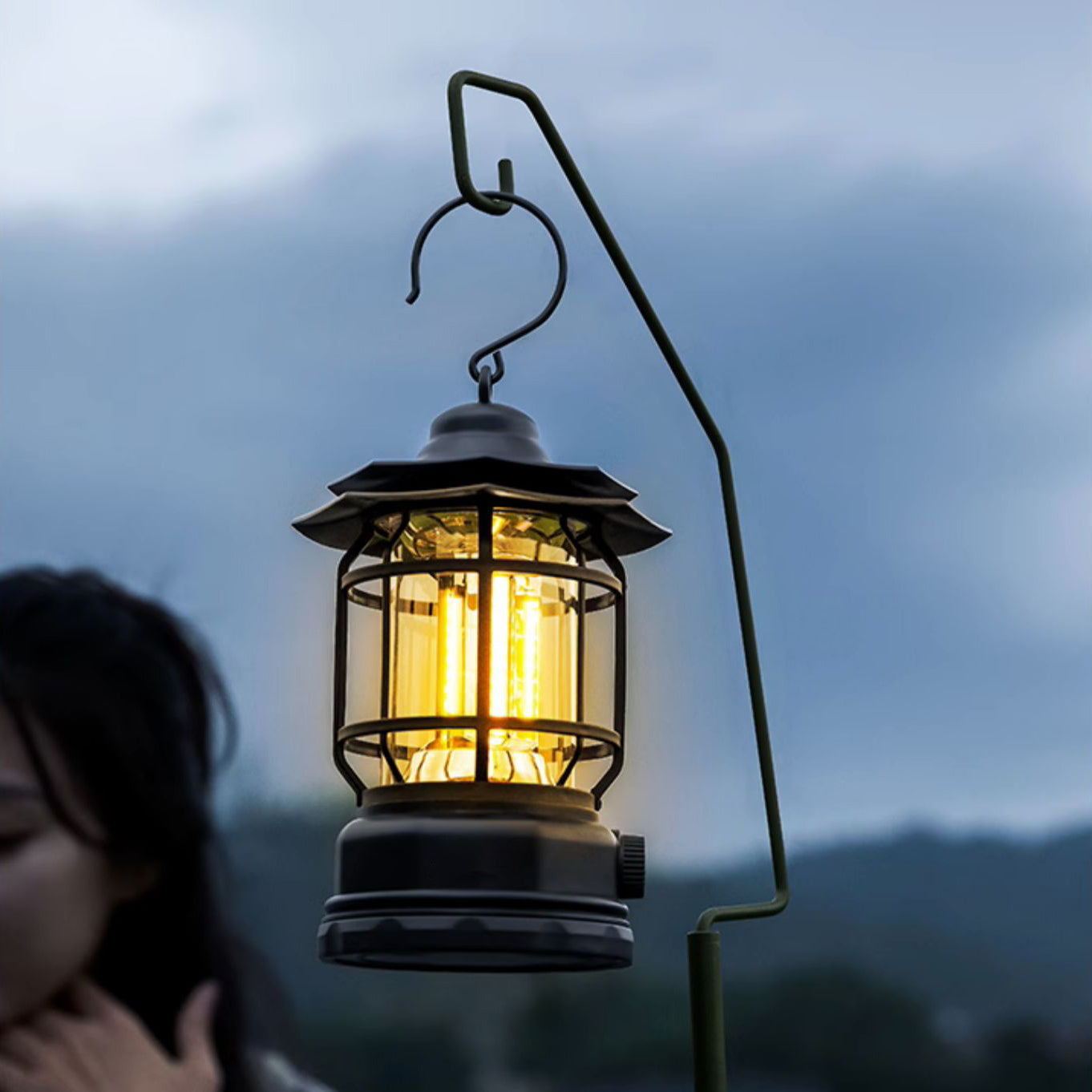 Lantern Outdoor Camping Table Lamp with built-in battery