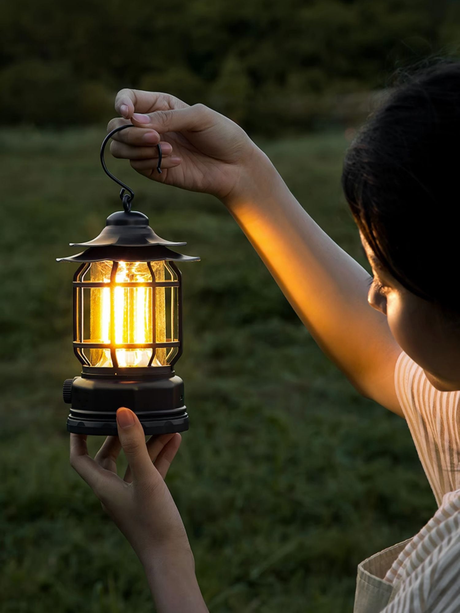 Lantern Outdoor Camping Table Lamp with built-in battery, view 4