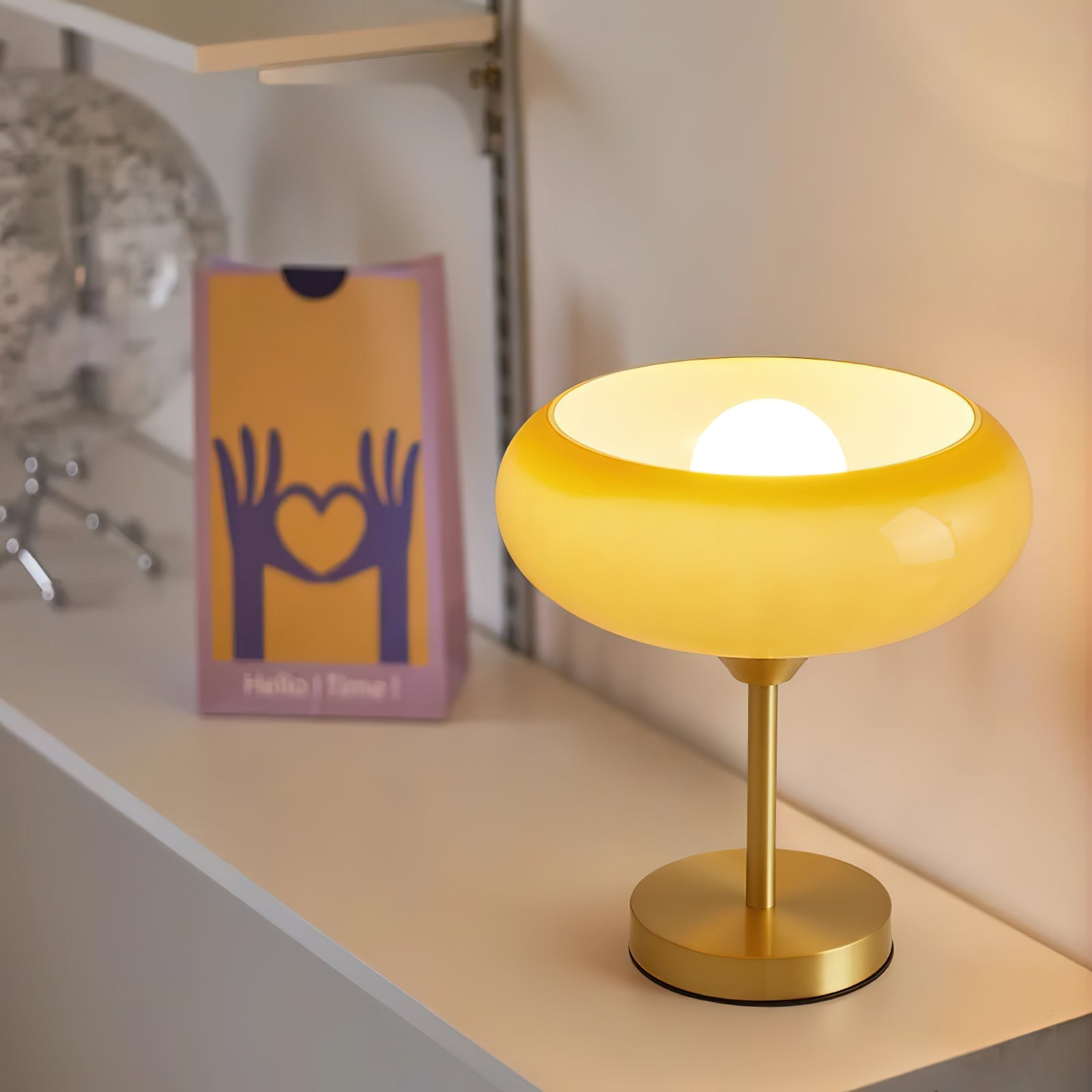 Egg Tart Glass Table Lamp, detail