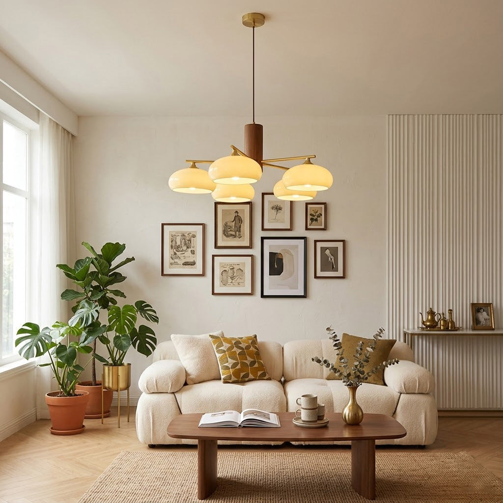 Elliptical Persimmon Chandelier, view 11