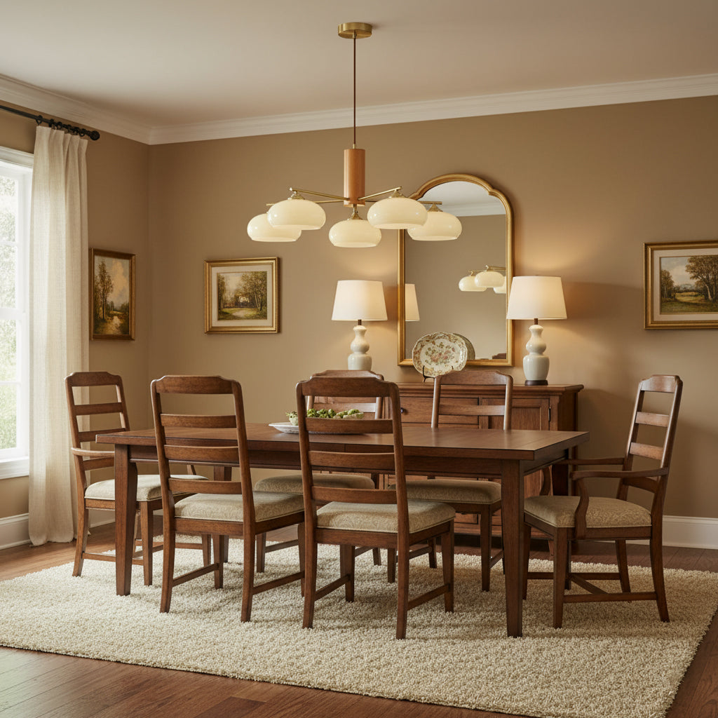 Elliptical Persimmon Chandelier, view 14