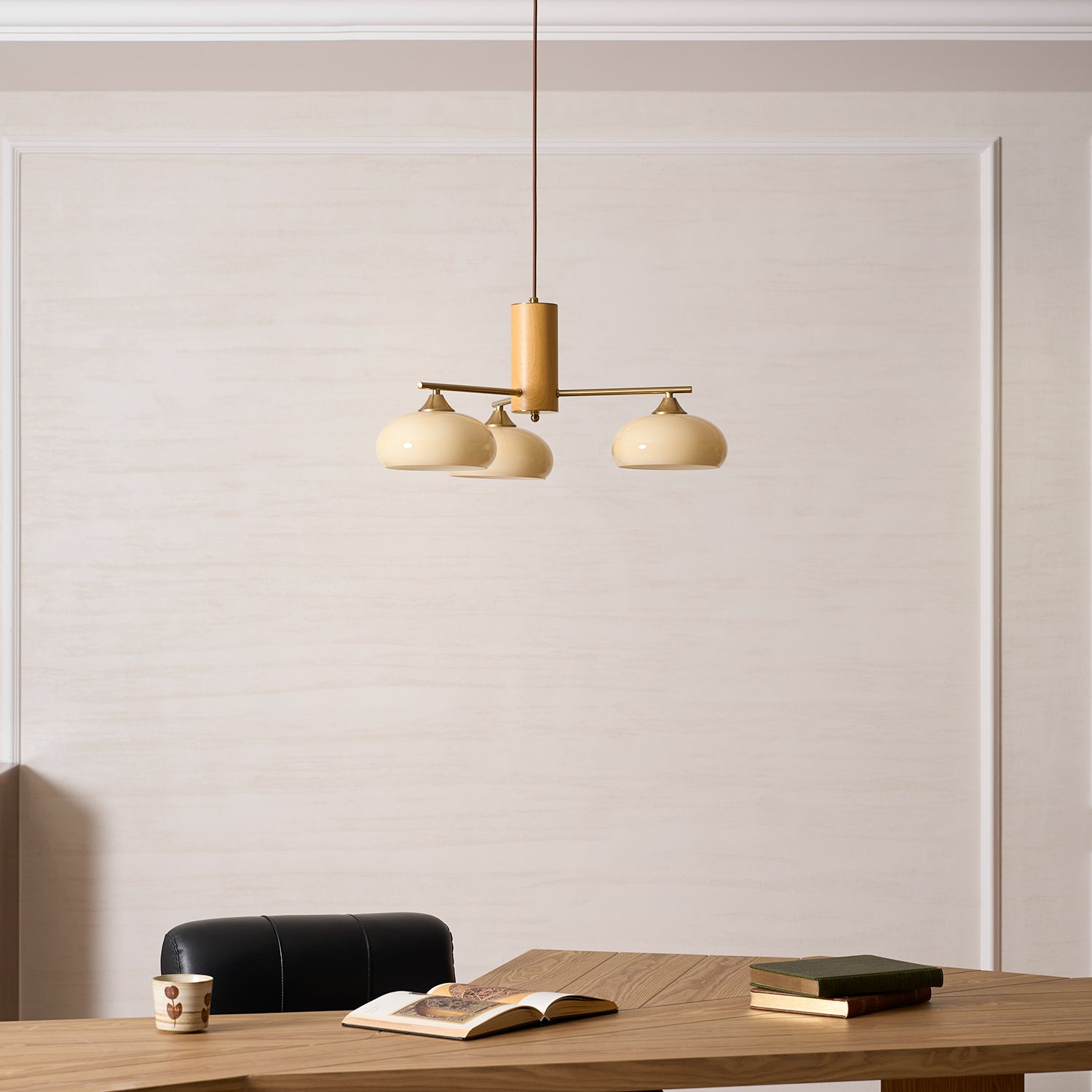 Elliptical Persimmon Chandelier, view 50