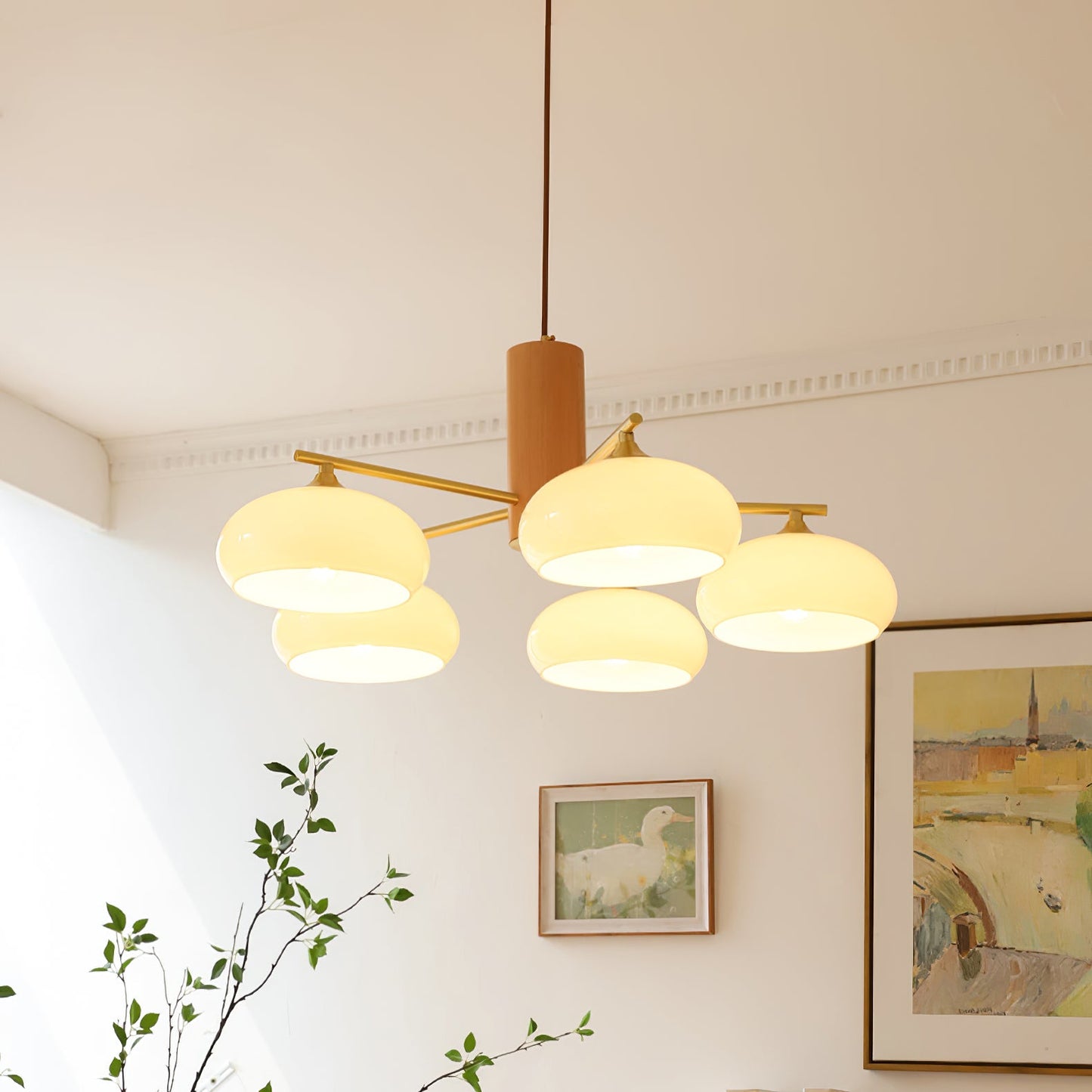 Elliptical Persimmon Chandelier, view 22