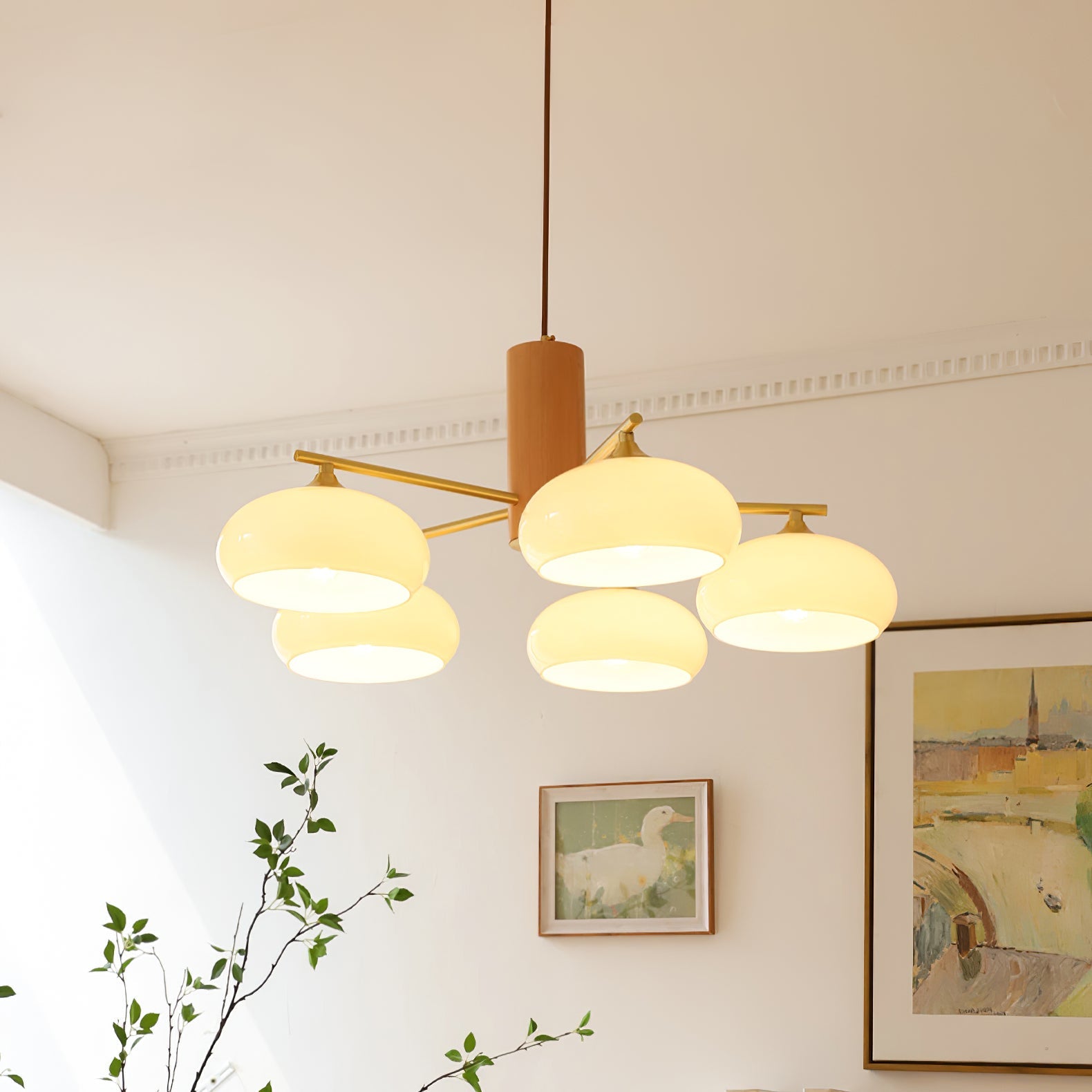 Elliptical Persimmon Chandelier, view 22