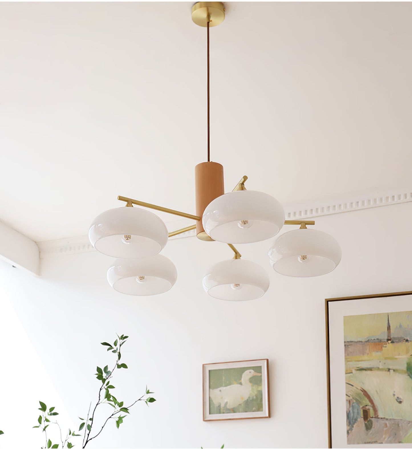 Elliptical Persimmon Chandelier, view 23