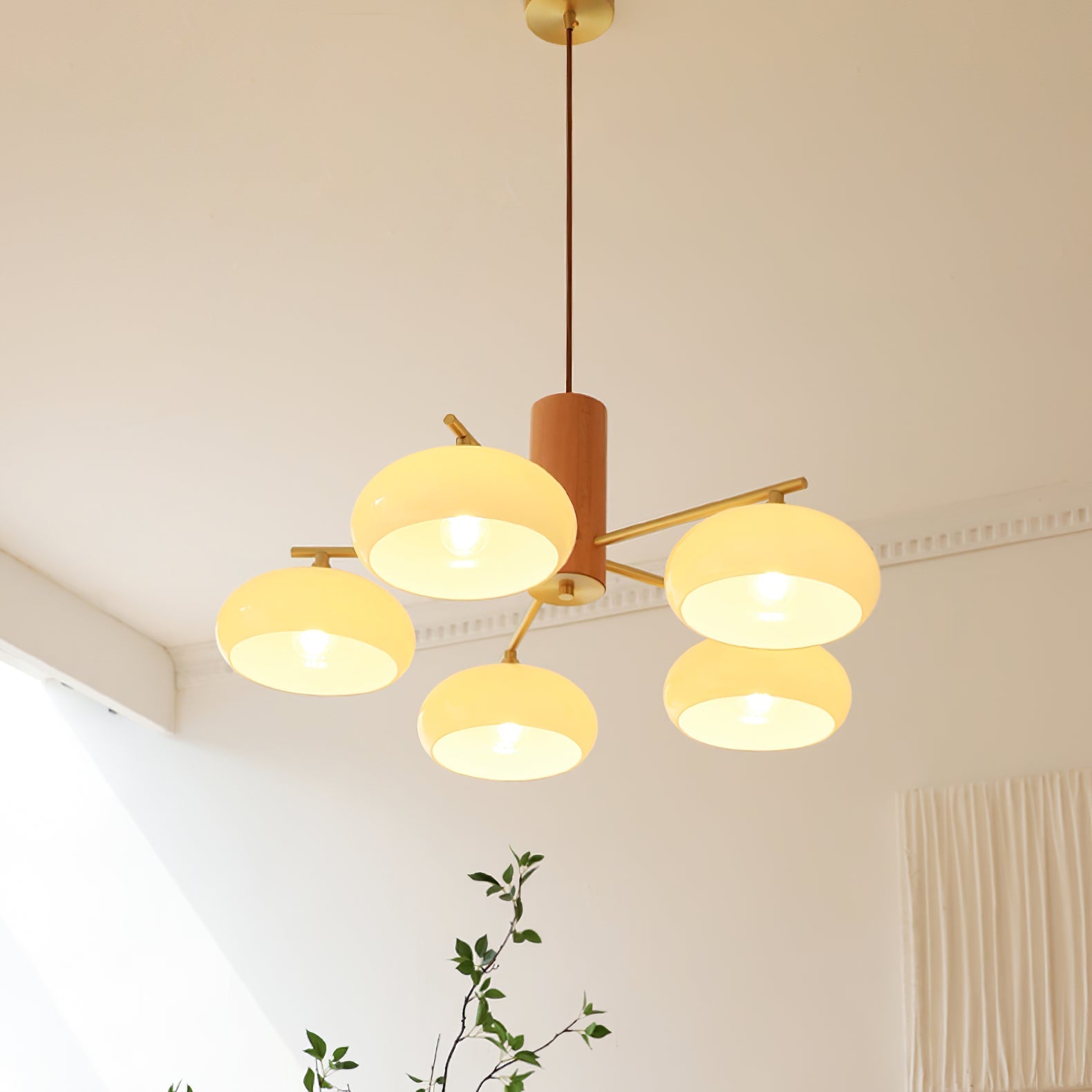 Elliptical Persimmon Chandelier, view 24