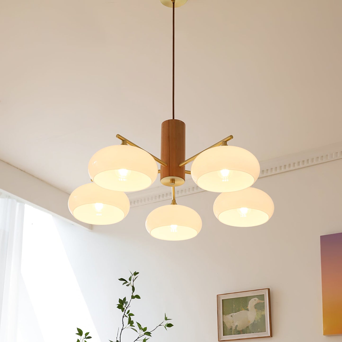 Elliptical Persimmon Chandelier, view 25