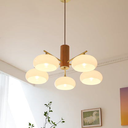 Elliptical Persimmon Chandelier, view 25