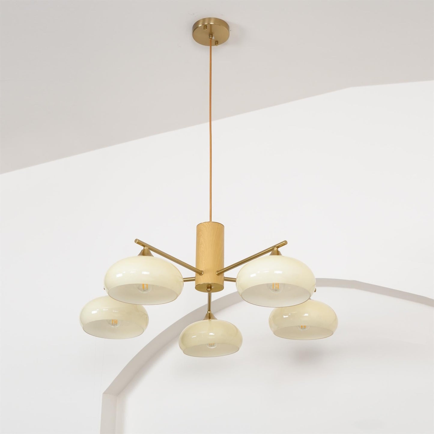 Elliptical Persimmon Chandelier, view 19