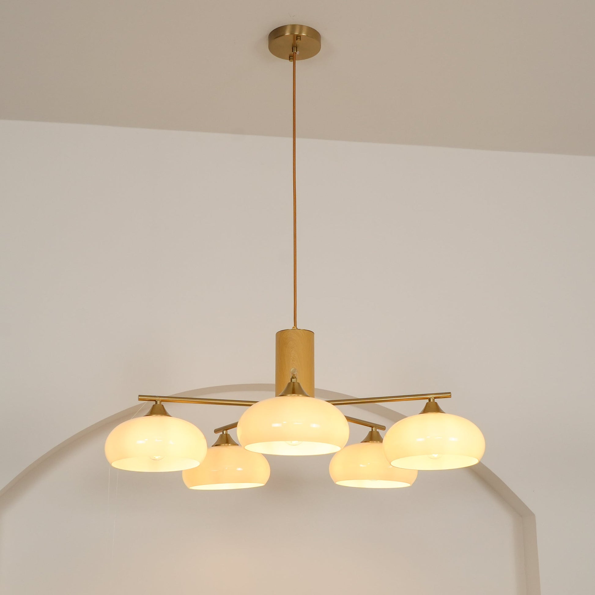 Elliptical Persimmon Chandelier, view 21