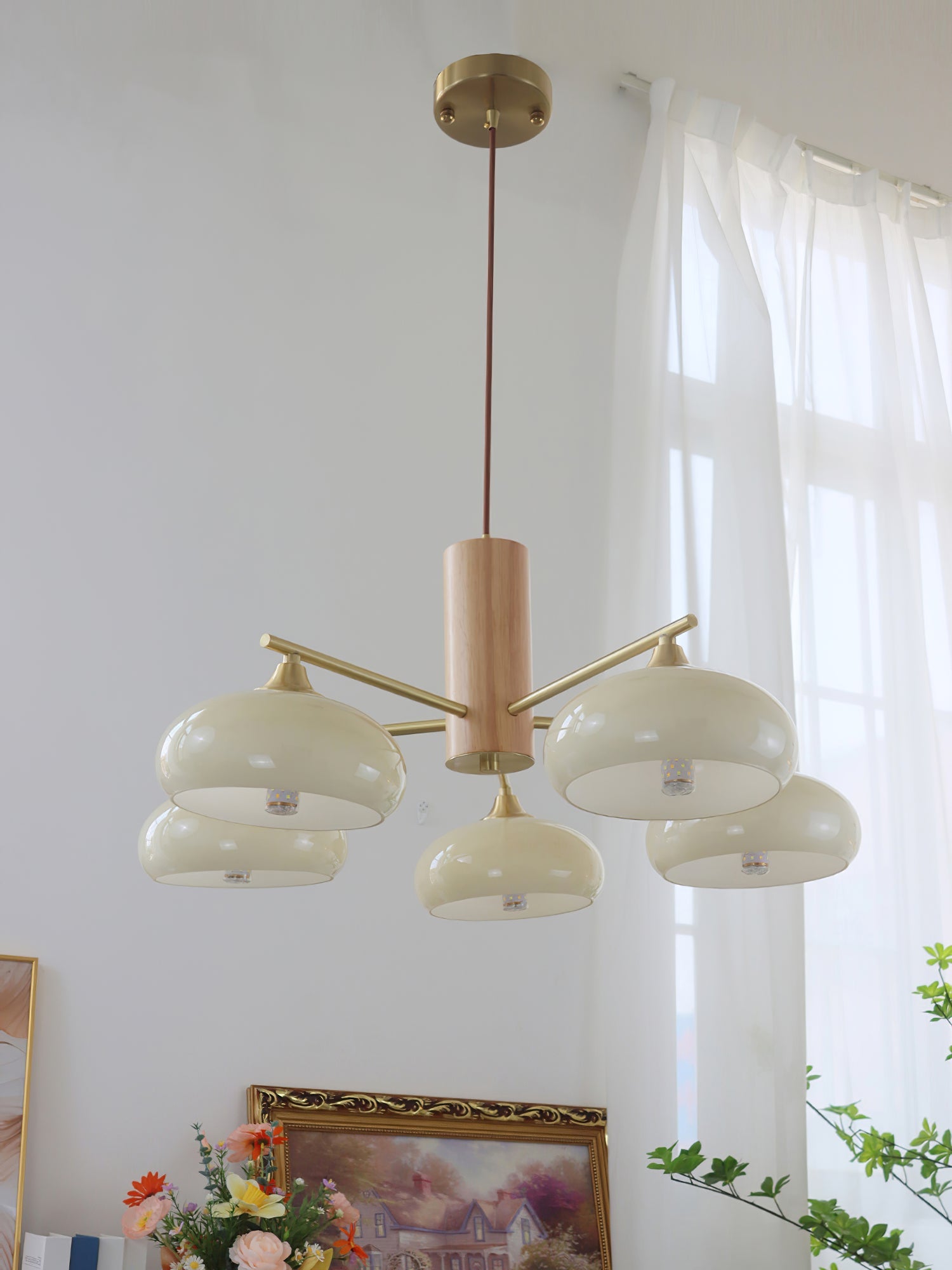 Elliptical Persimmon Chandelier, view 31