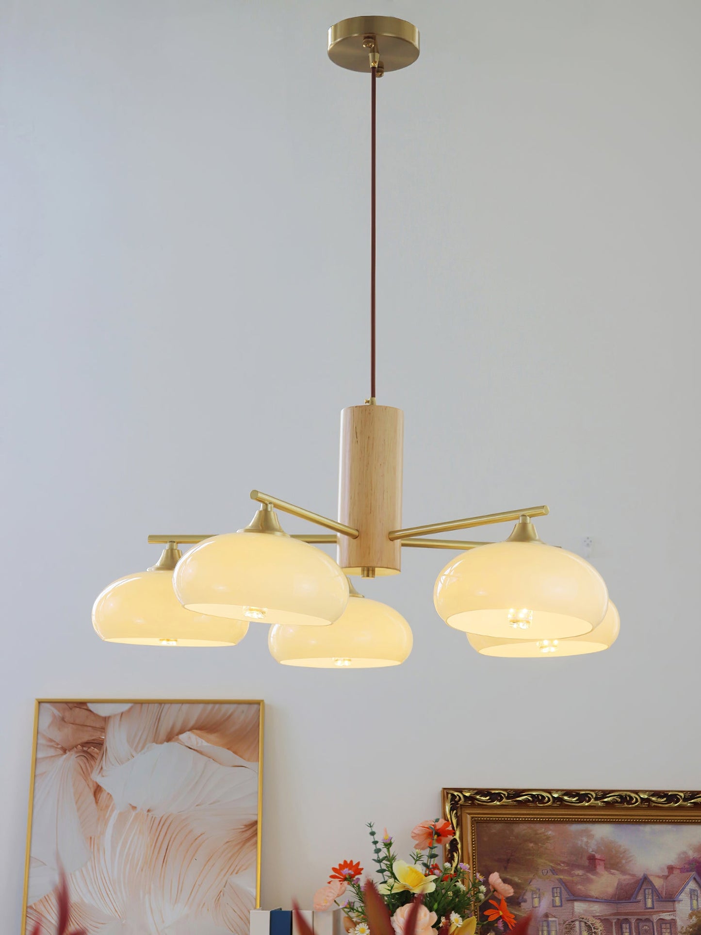 Elliptical Persimmon Chandelier, view 32