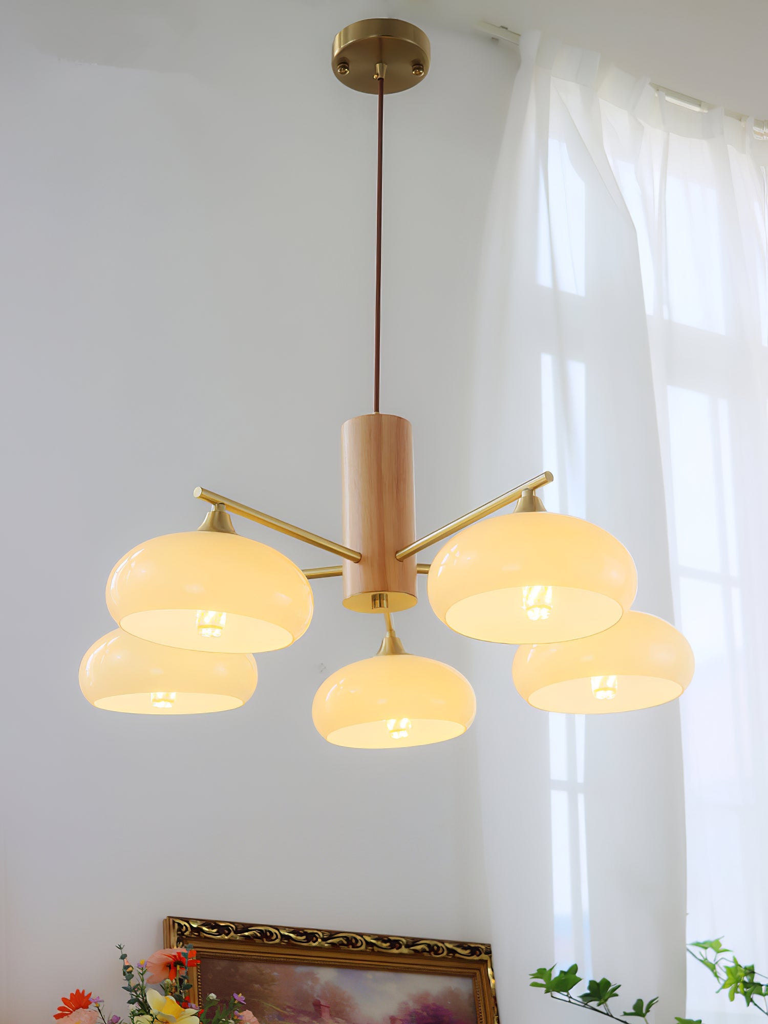 Elliptical Persimmon Chandelier, view 34