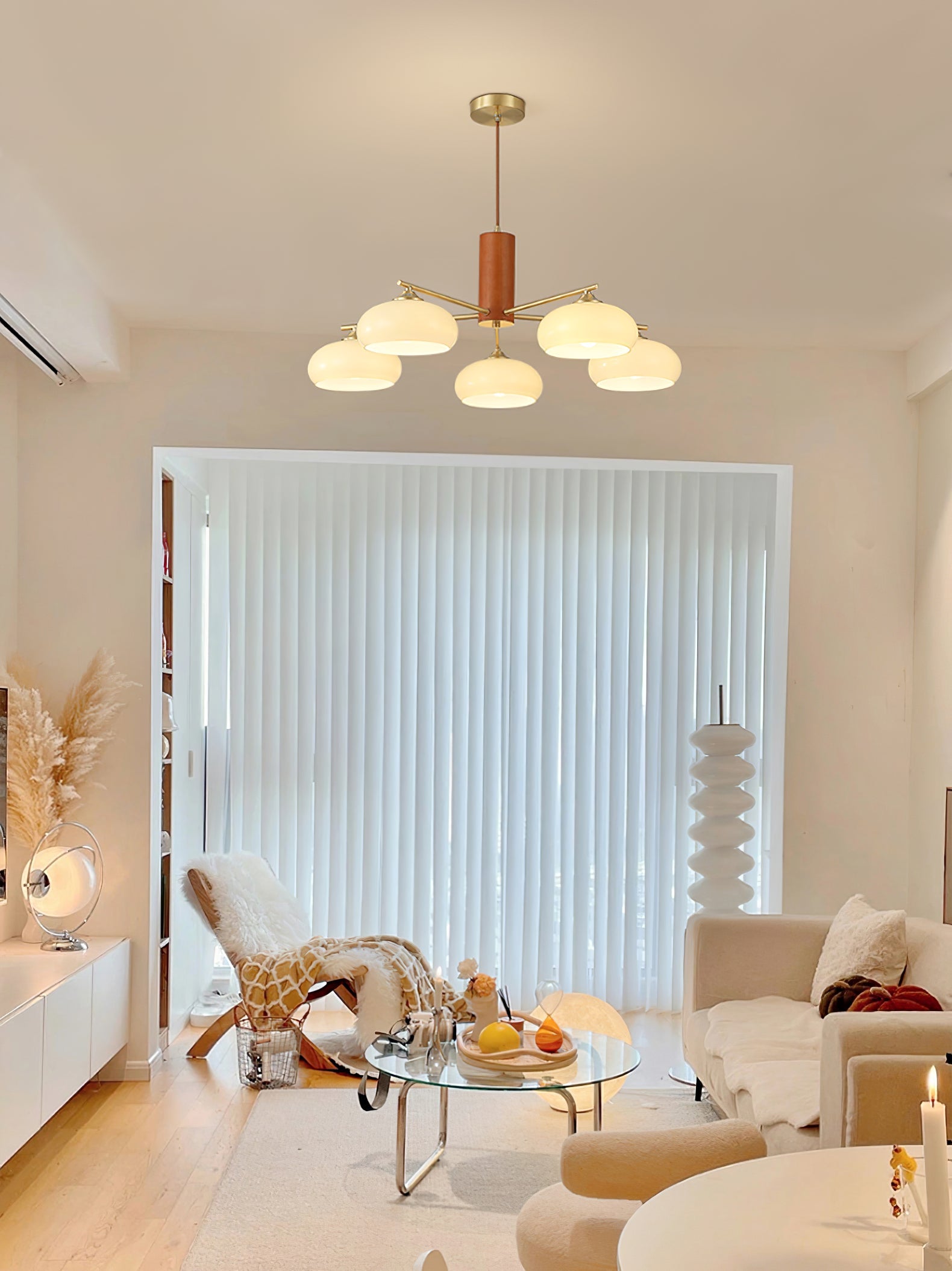 Elliptical Persimmon Chandelier, view 36