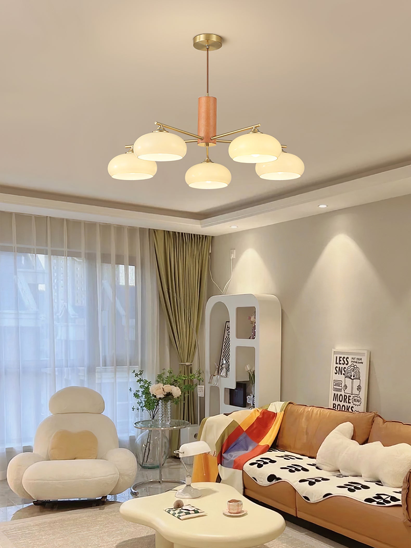 Elliptical Persimmon Chandelier, view 39