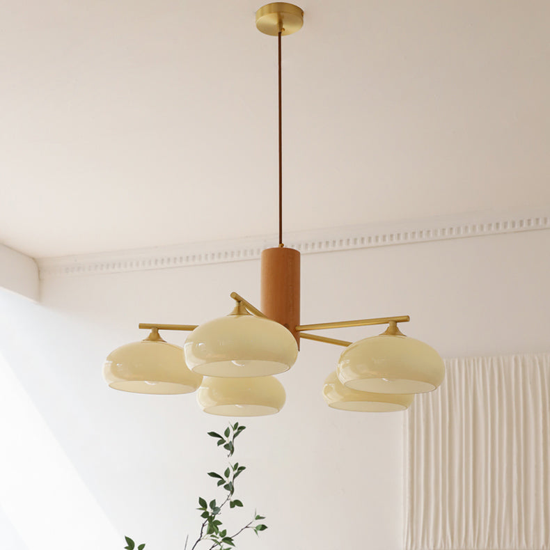 Elliptical Persimmon Chandelier, detail