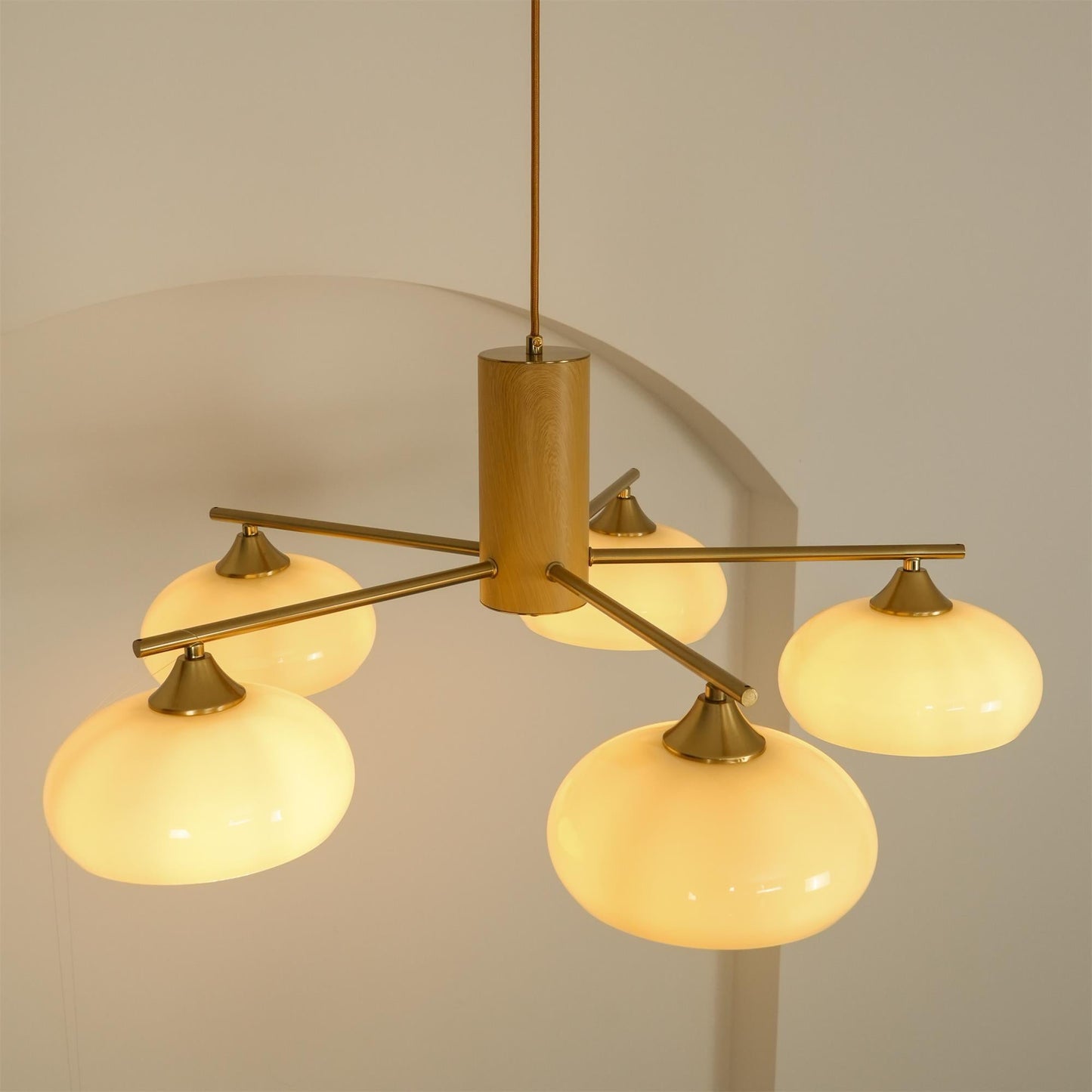 Elliptical Persimmon Chandelier, view 18