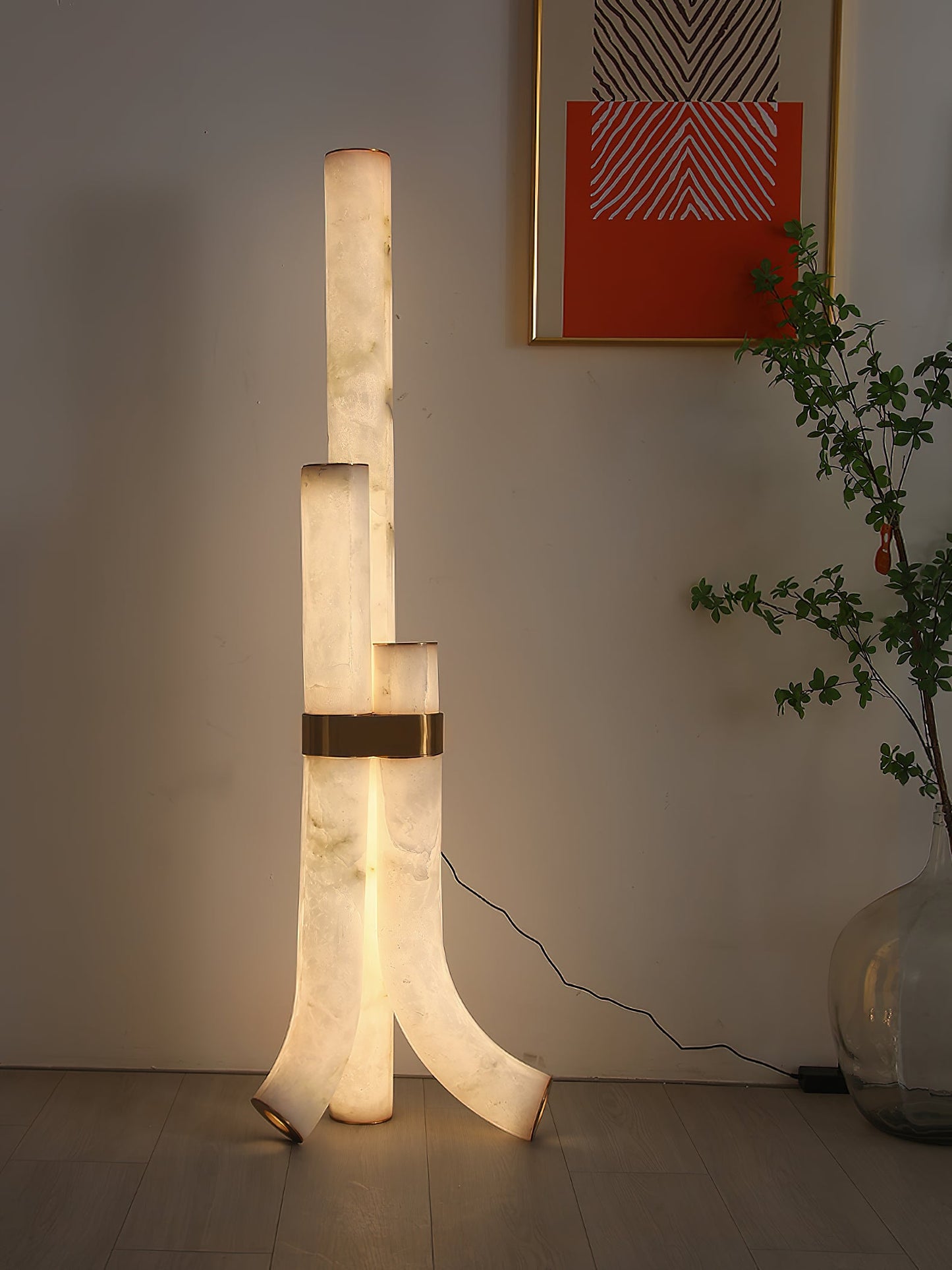 Fantasy Alabaster Floor Lamp, view 10