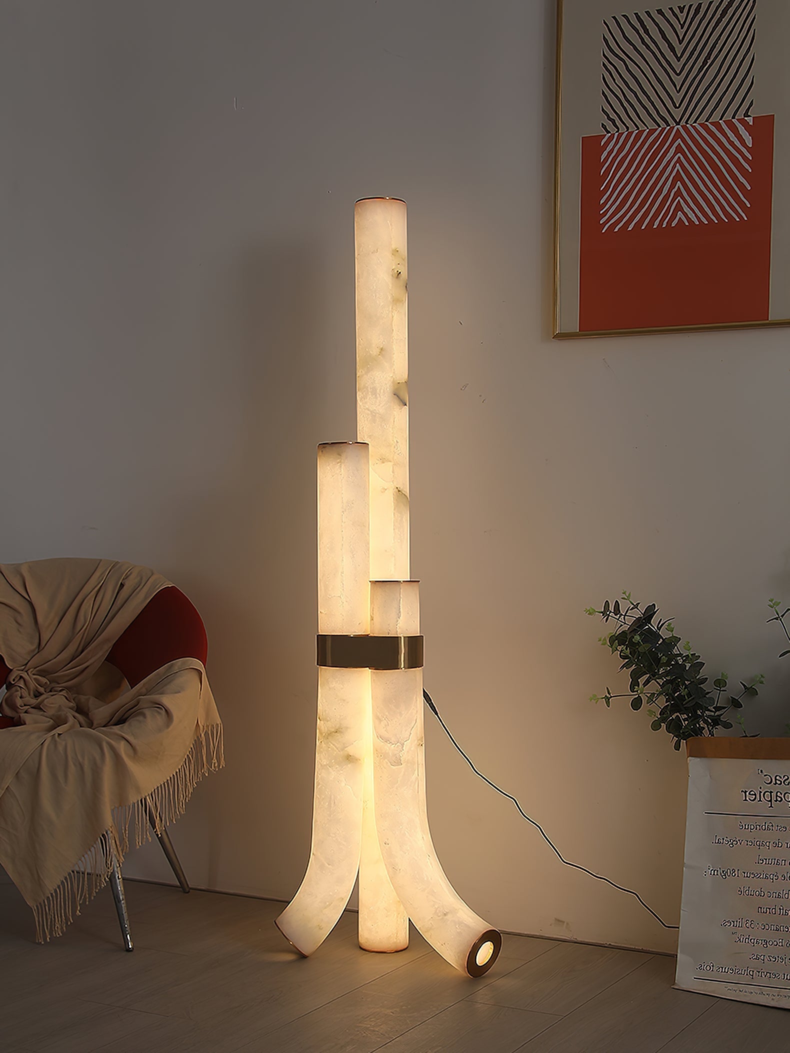 Fantasy Alabaster Floor Lamp, view 12