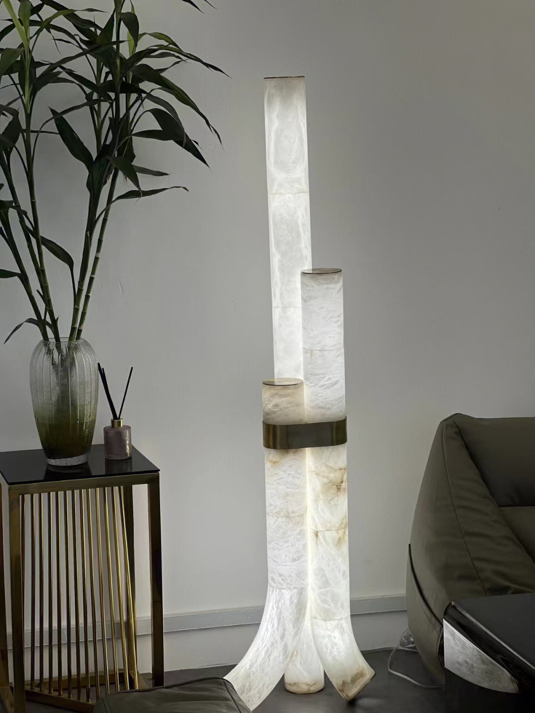 Fantasy Alabaster Floor Lamp, view 16