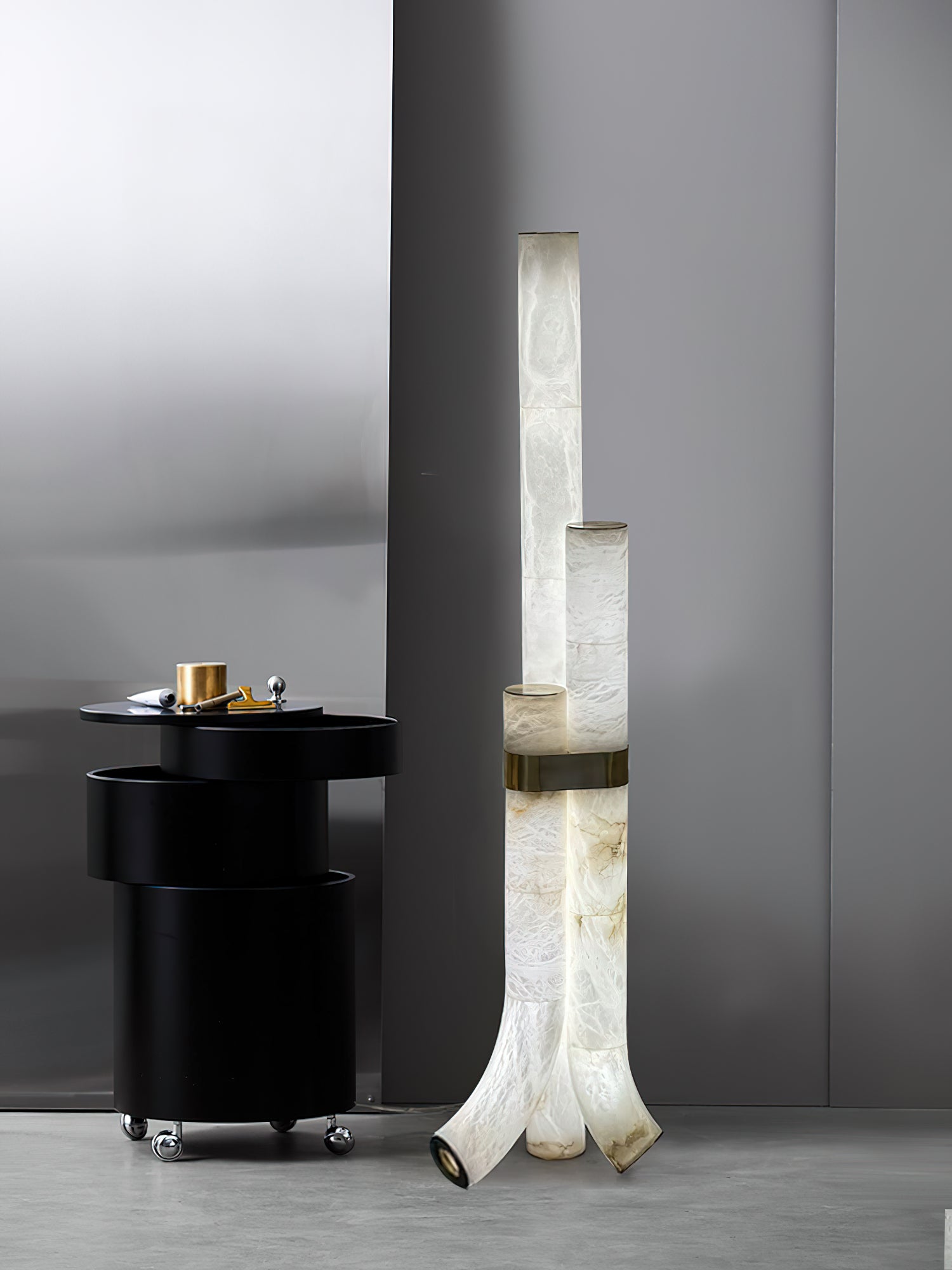 Fantasy Alabaster Floor Lamp, view 18