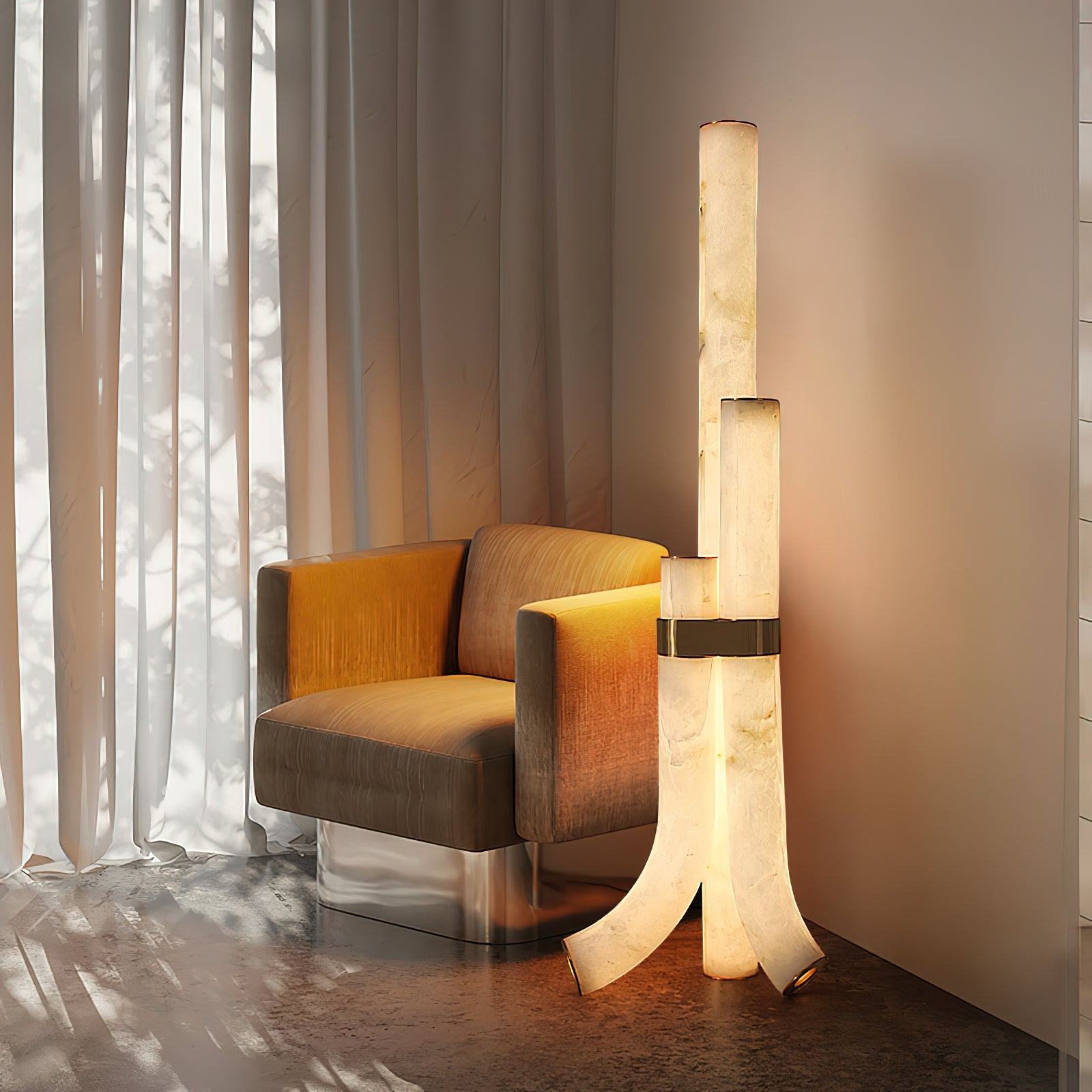 Fantasy Alabaster Floor Lamp, view 6