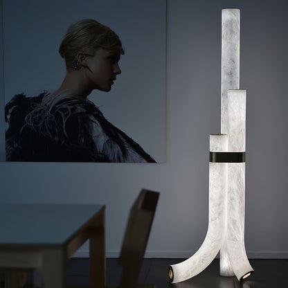 Fantasy Alabaster Floor Lamp, alternate view