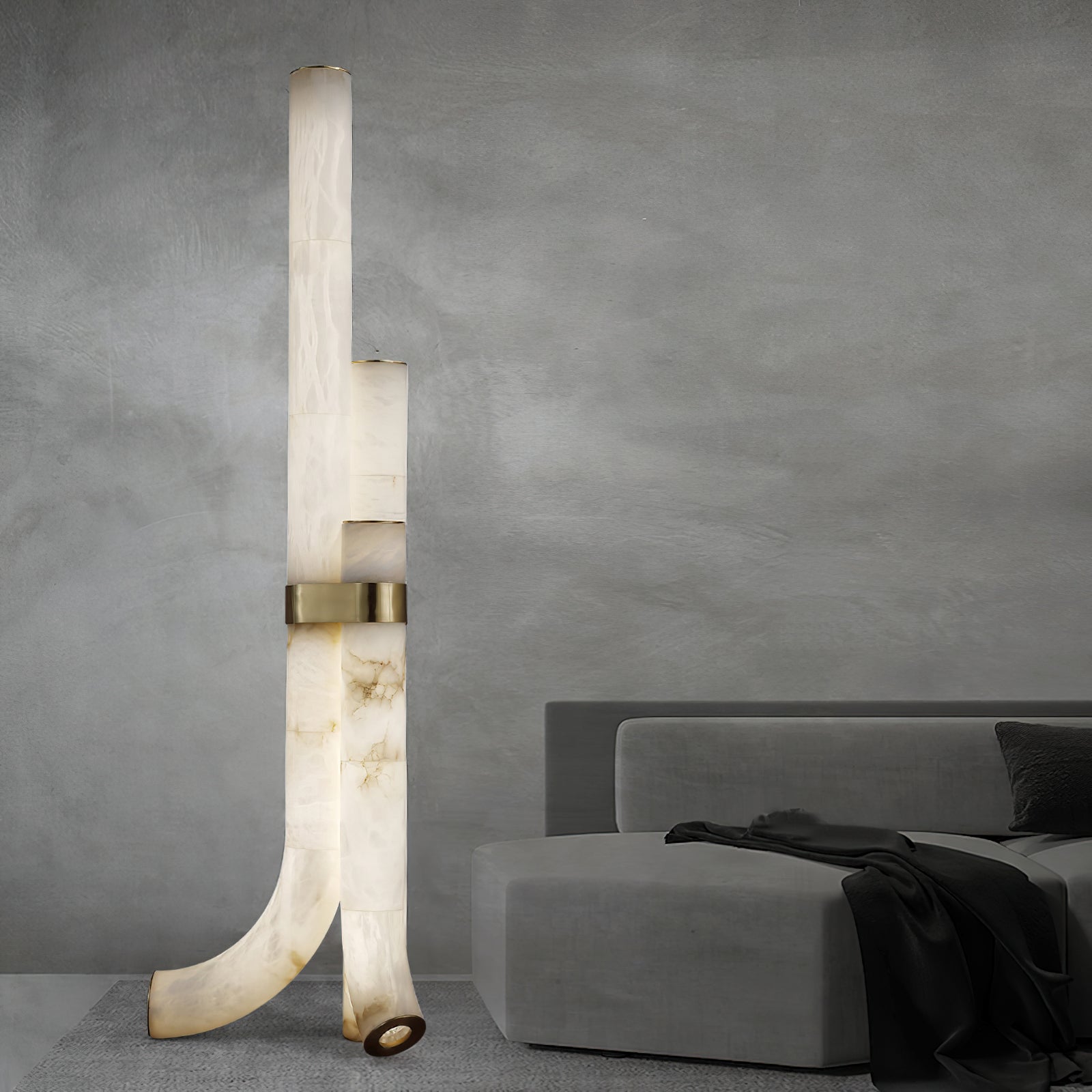 Fantasy Alabaster Floor Lamp, detail