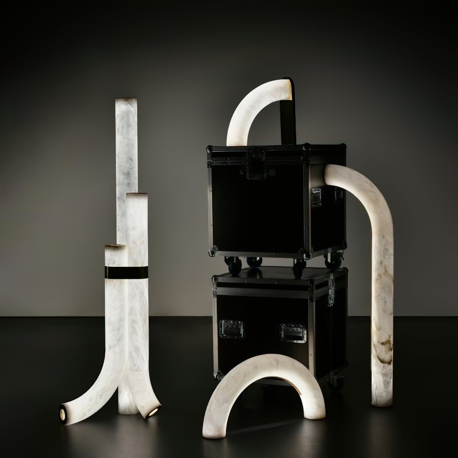 Fantasy Alabaster Floor Lamp, view 5