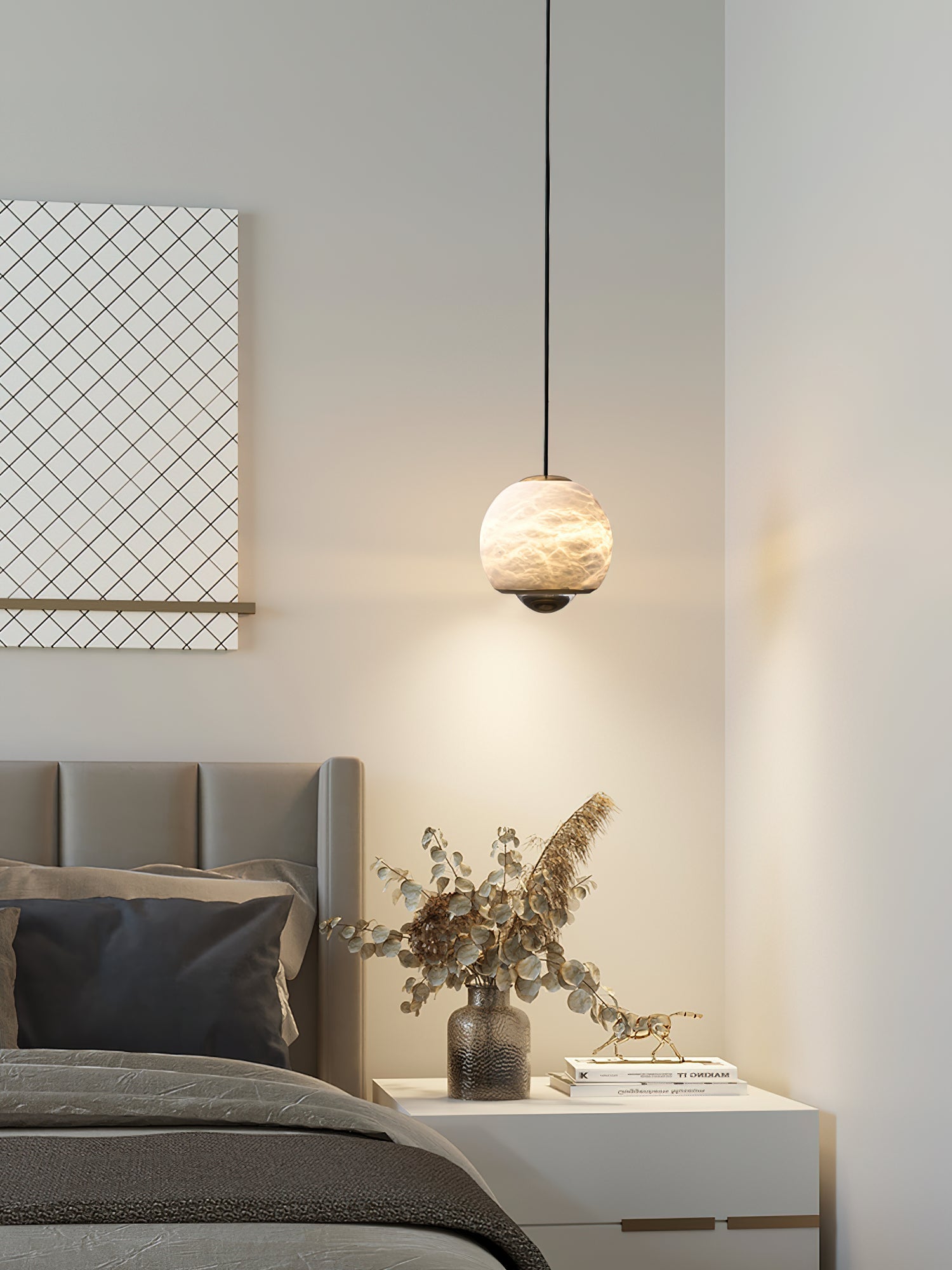 Ferox Alabaster Pendant Light, view 16