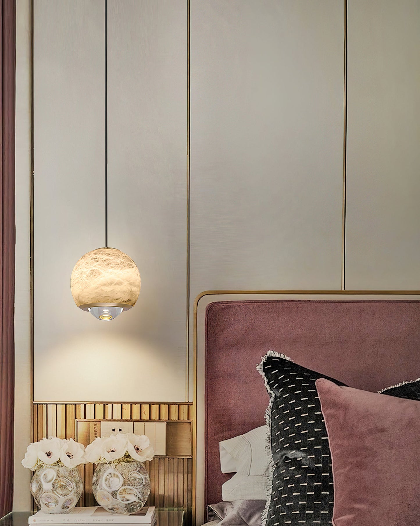 Ferox Alabaster Pendant Light, view 17