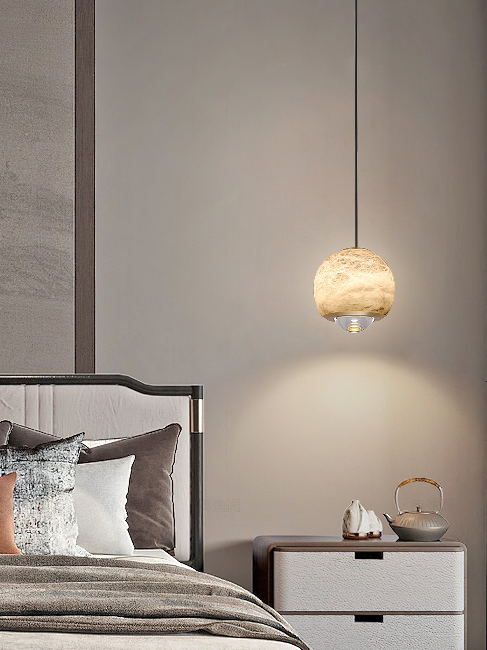 Ferox Alabaster Pendant Light, view 24