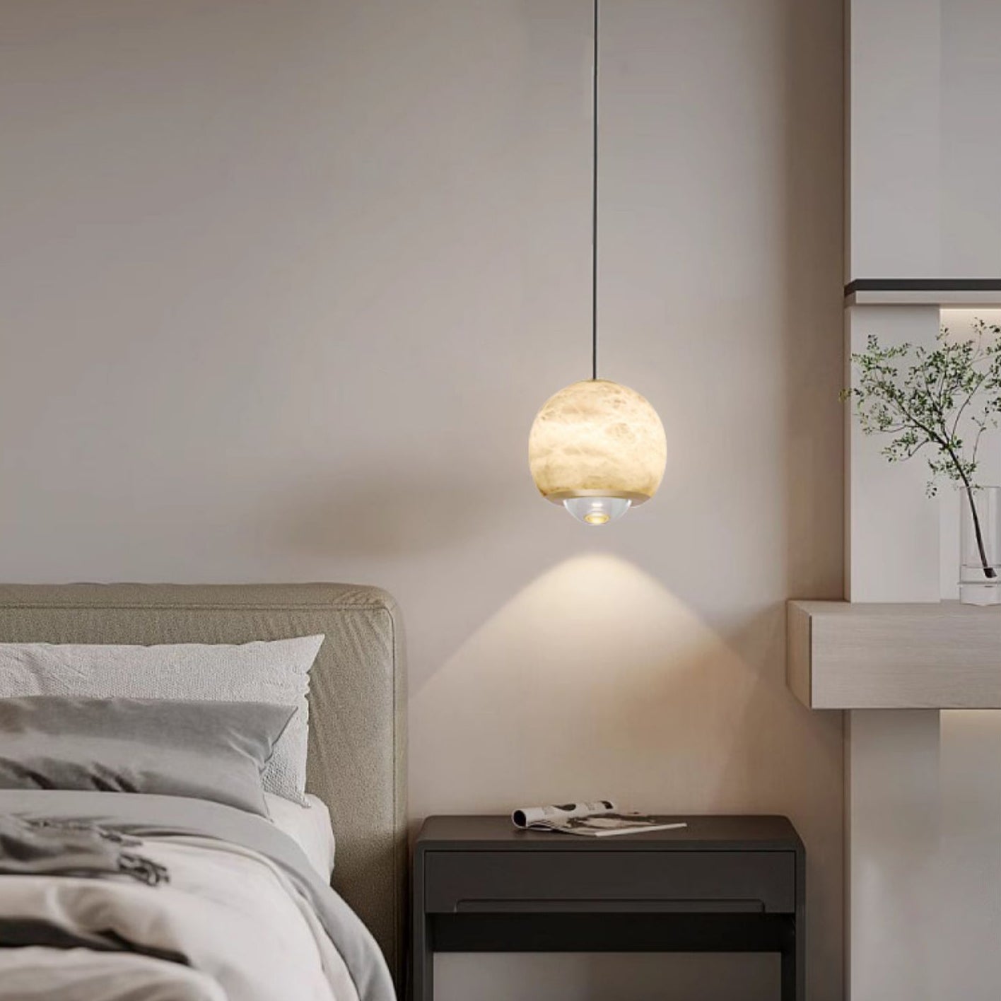 Ferox Alabaster Pendant Light, view 5