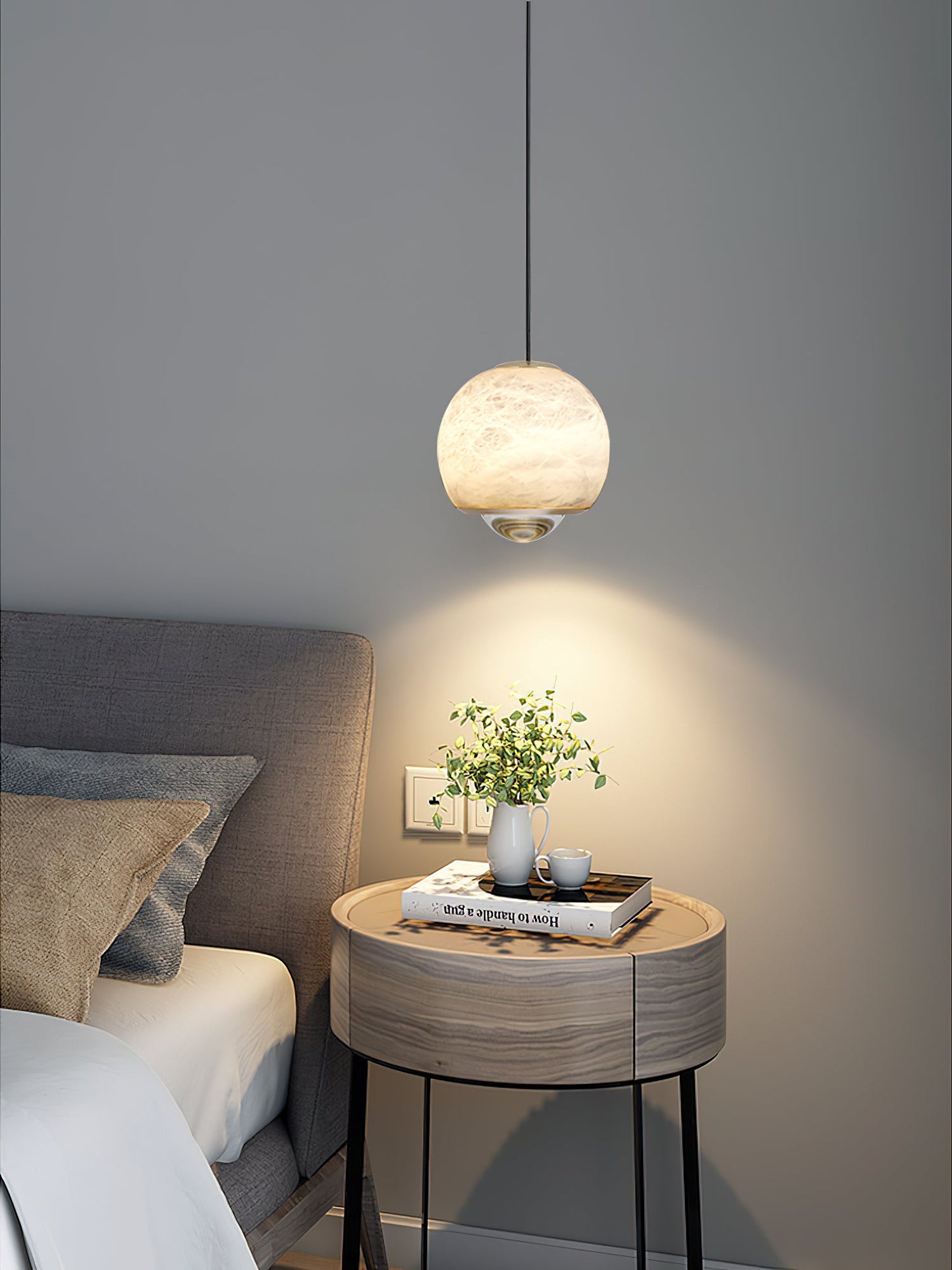 Ferox Alabaster Pendant Light, view 9