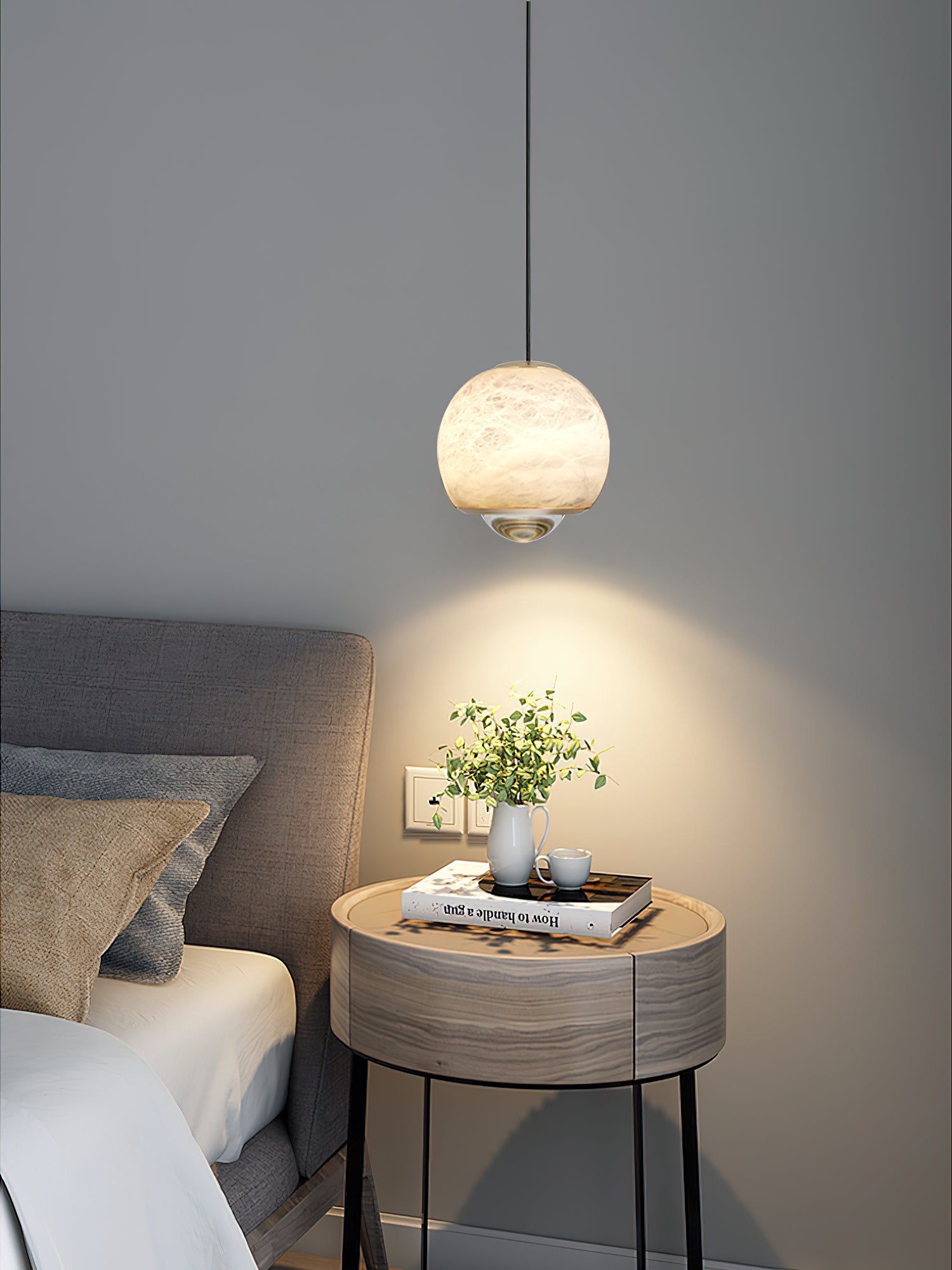 Ferox Alabaster Pendant Light, view 9