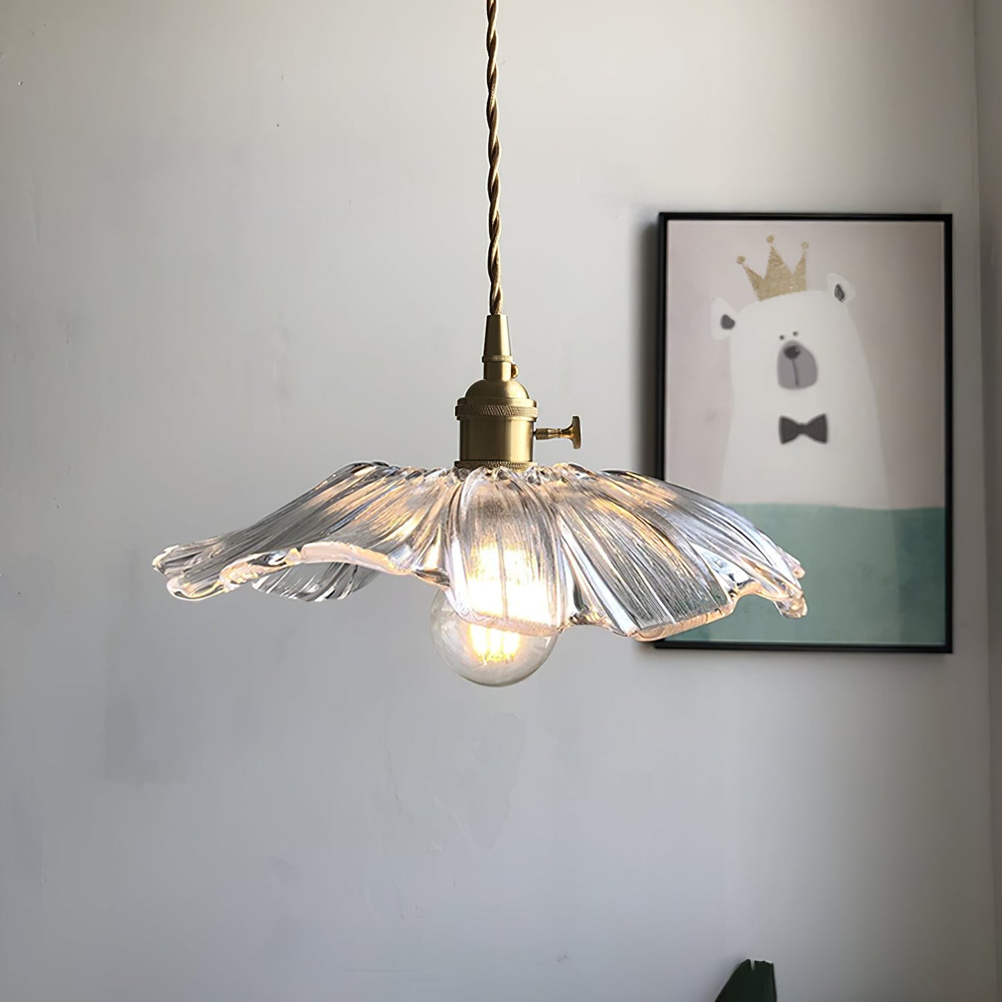 Flower Glass Pendant Lamp – Dimmable, view 10