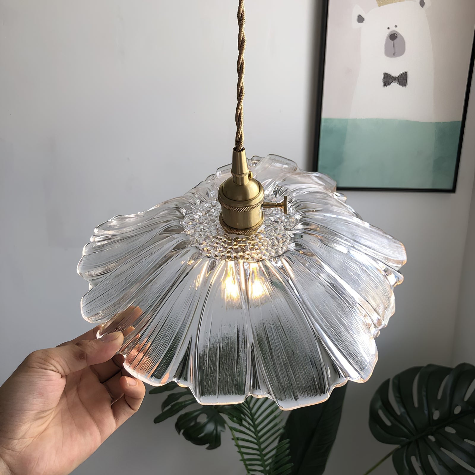 Flower Glass Pendant Lamp – Dimmable, view 9