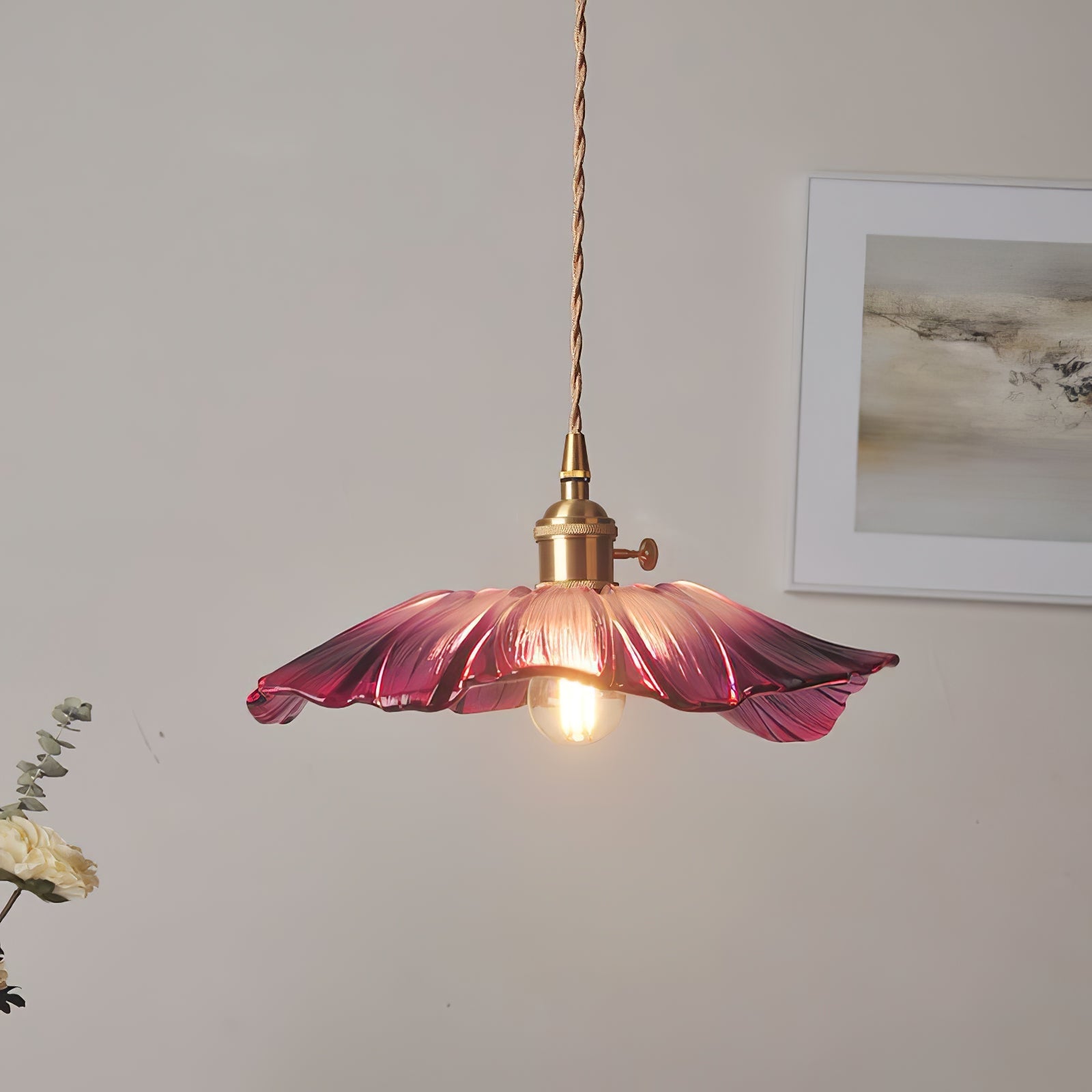 Flower Glass Pendant Lamp – Dimmable, view 14