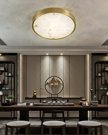 Geometric Alabaster Recessed Ceiling Light, view 15