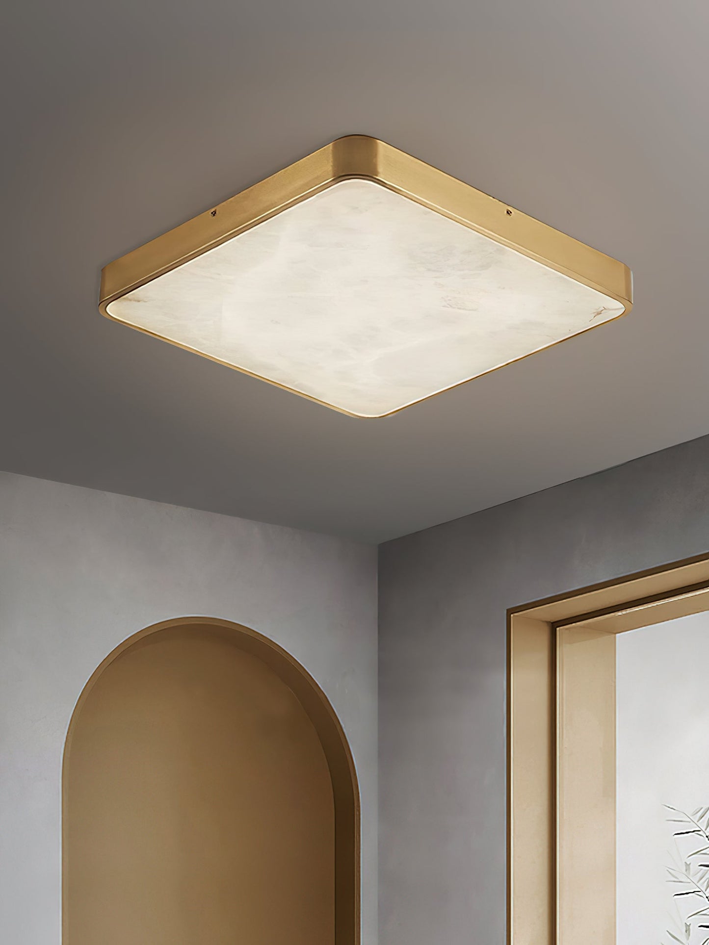 Geometric Alabaster Recessed Ceiling Light, view 19