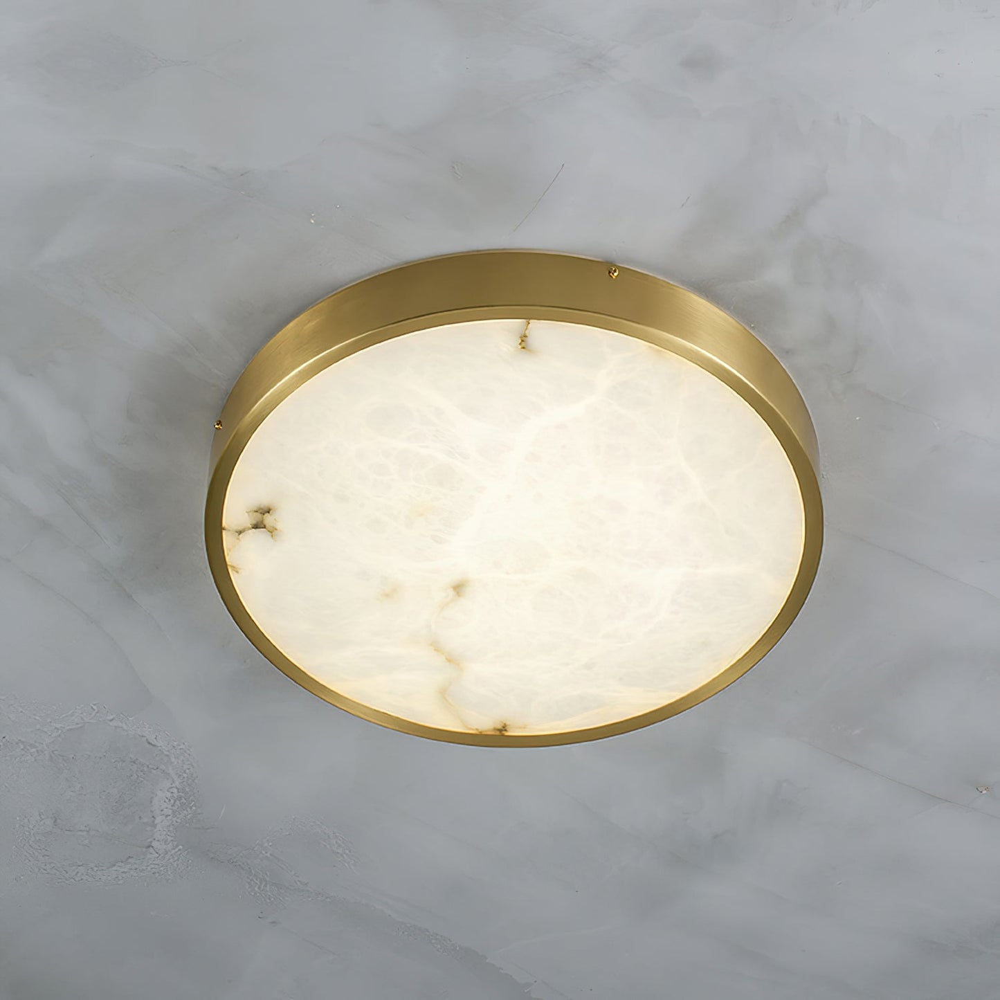 Geometric Alabaster Recessed Ceiling Light, view 26