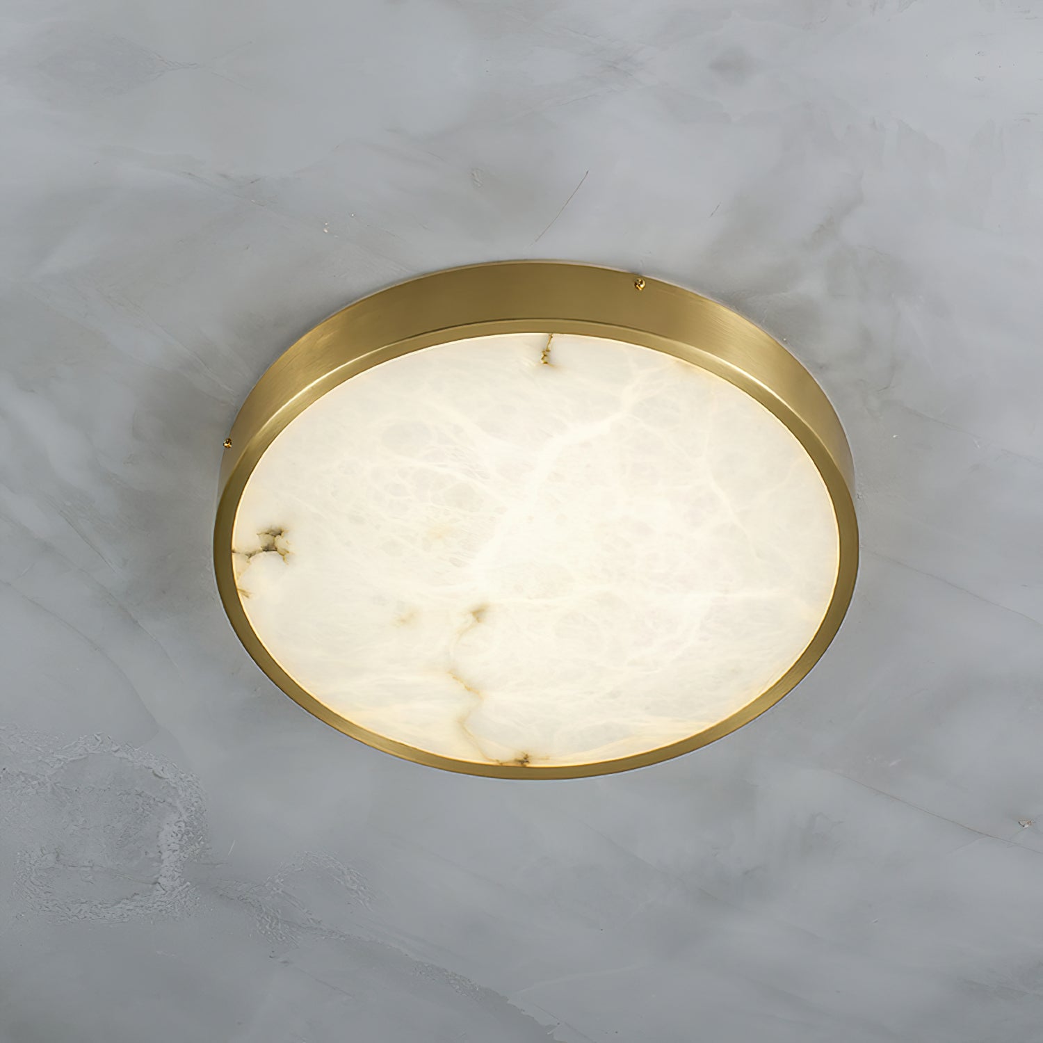 Geometric Alabaster Recessed Ceiling Light, view 26
