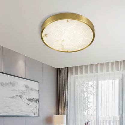 Geometric Alabaster Recessed Ceiling Light, alternate view