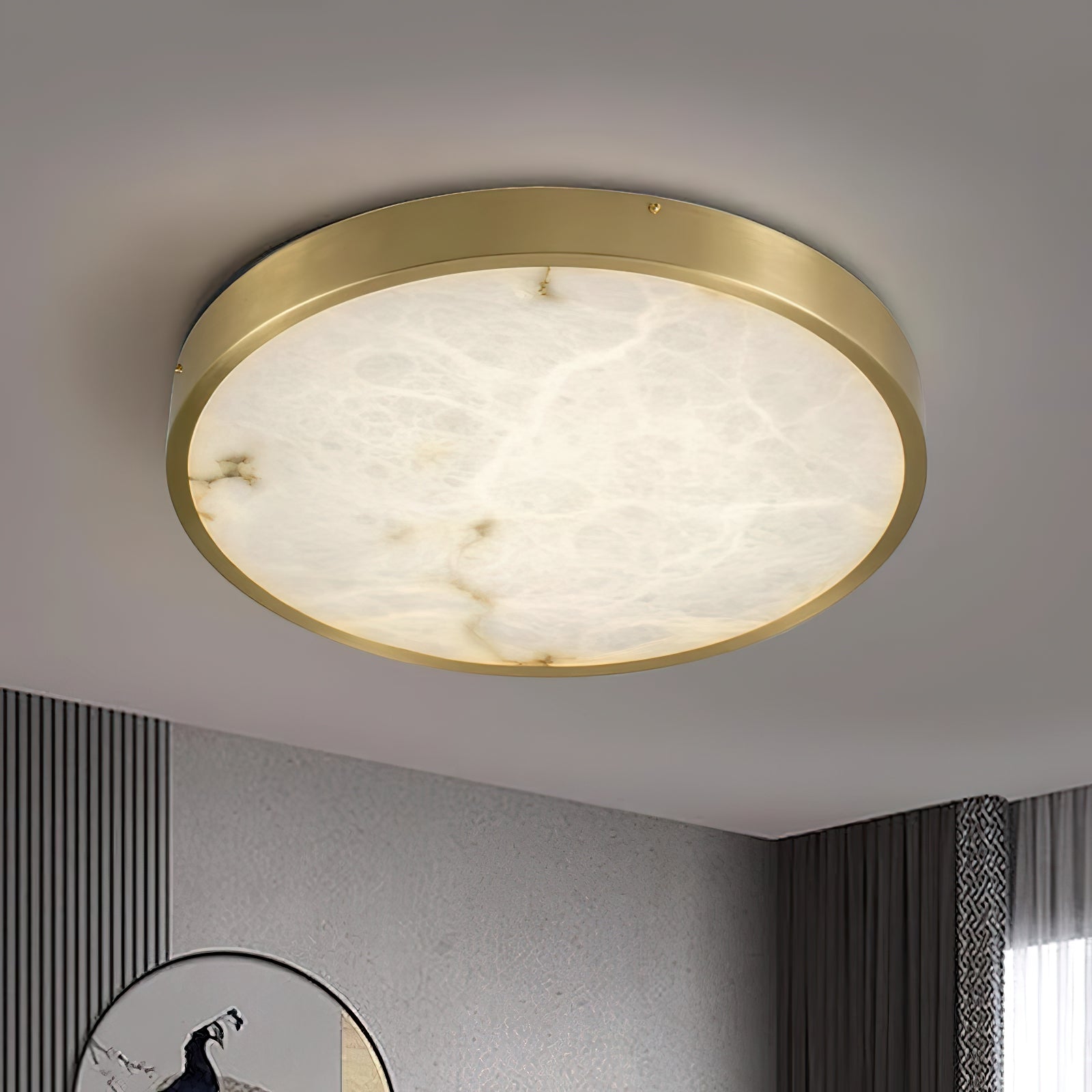 Geometric Alabaster Recessed Ceiling Light, view 5