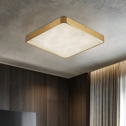 Geometric Alabaster Recessed Ceiling Light, view 7