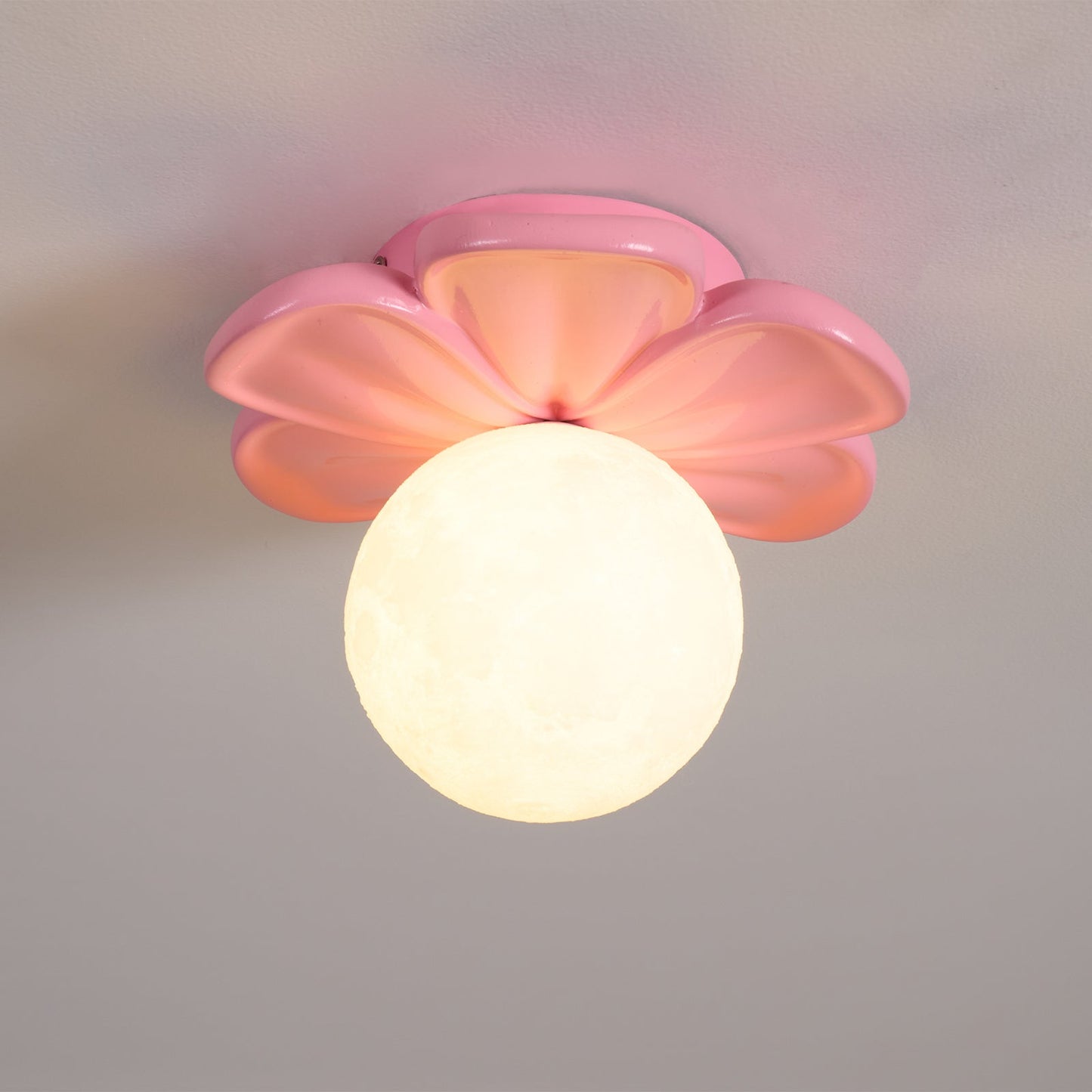 Cream Bloom Flower Ceiling Lamp, view 13