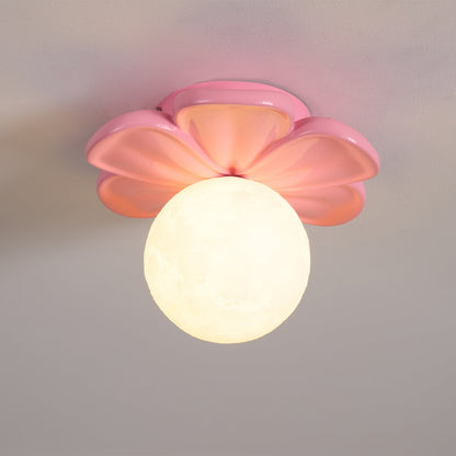 Cream Bloom Flower Ceiling Lamp, view 13