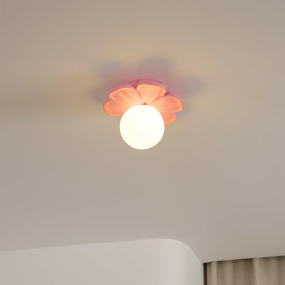 Cream Bloom Flower Ceiling Lamp, view 16