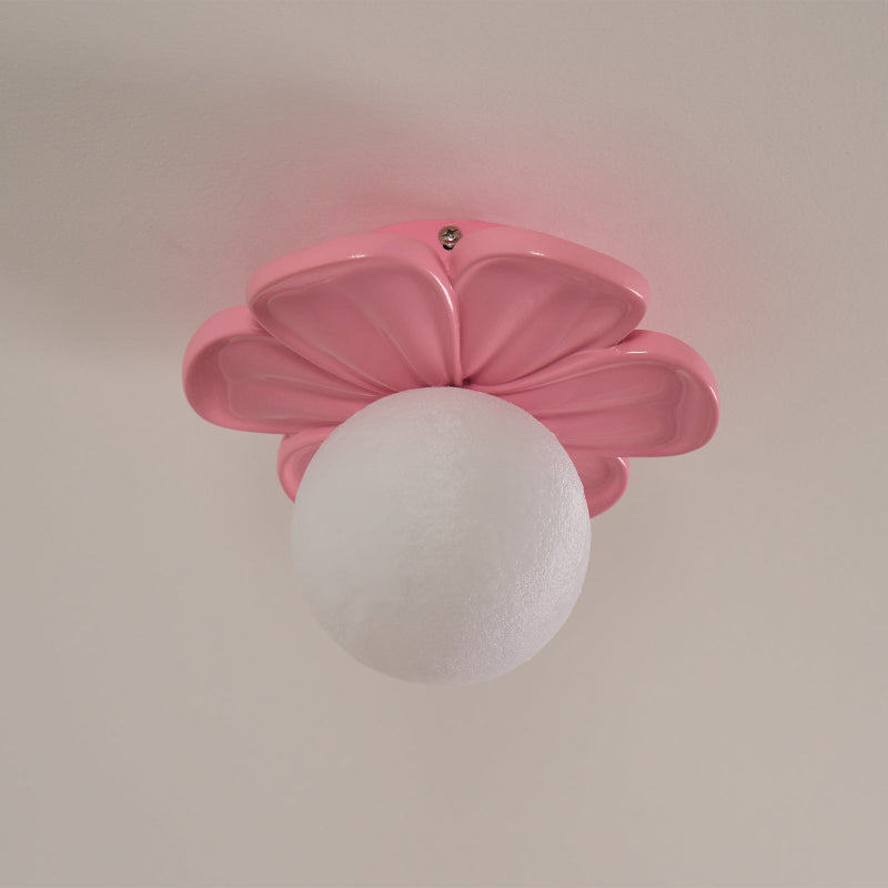 Cream Bloom Flower Ceiling Lamp, view 20