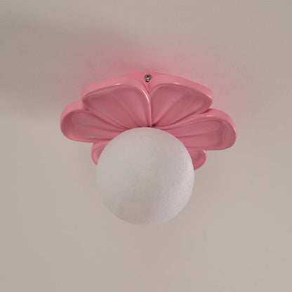 Cream Bloom Flower Ceiling Lamp, view 20